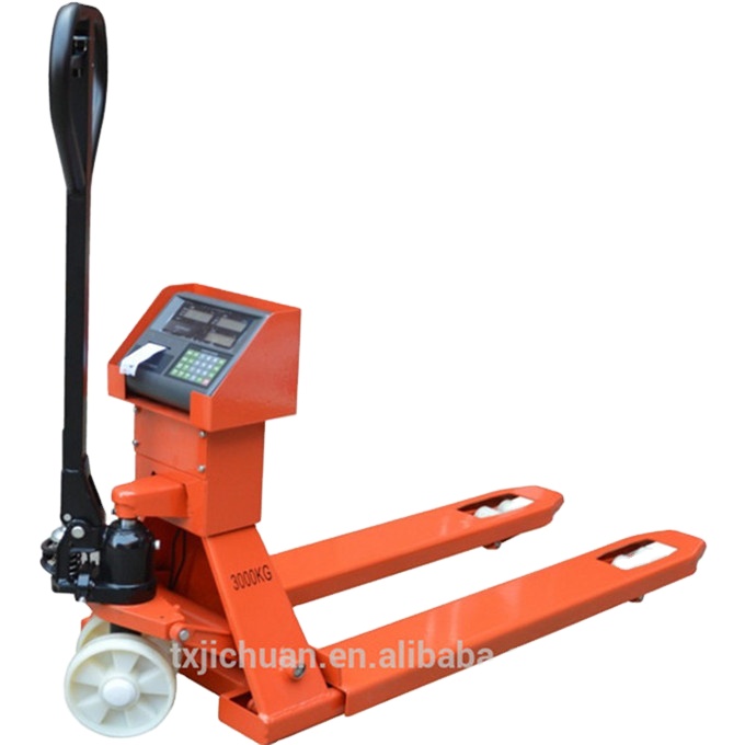 2500KG Pallet Truck With Weighing 2Ton Hand Pallet Scale Truck With Low Profile