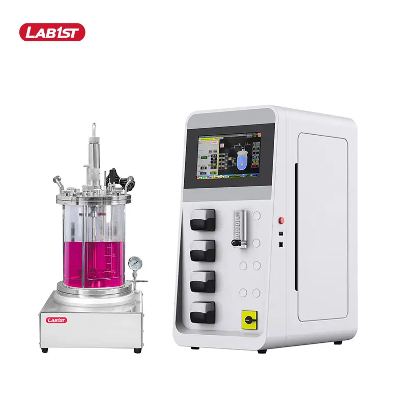 Factory Price glass jacketed 2L 3L 5L 7L 10L 1l benchtop bioreactor for plant cell tissue culture