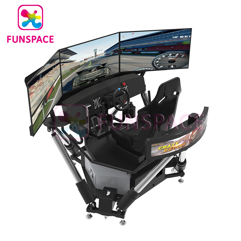 Indoor Sports 4d racing motion seats simulator Amusement Games Car Racing Seat Simulator 5d car driving simulator with 3 screens