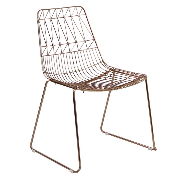 Уличный металлический современный проволочный стул Bertoia из розового золота с железной рамой, стекируемый обеденный золотой стул для отдыха