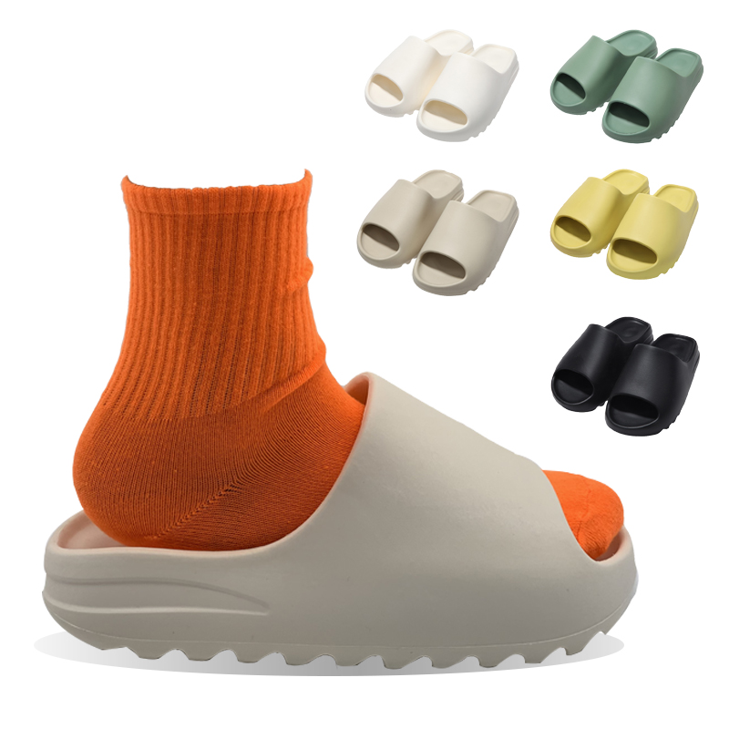 Прямая поставка; yezzy Yzy; Унисекс; Однотонные Нескользящие шлепанцы для женщин и мужчин; Большие размеры 35-46