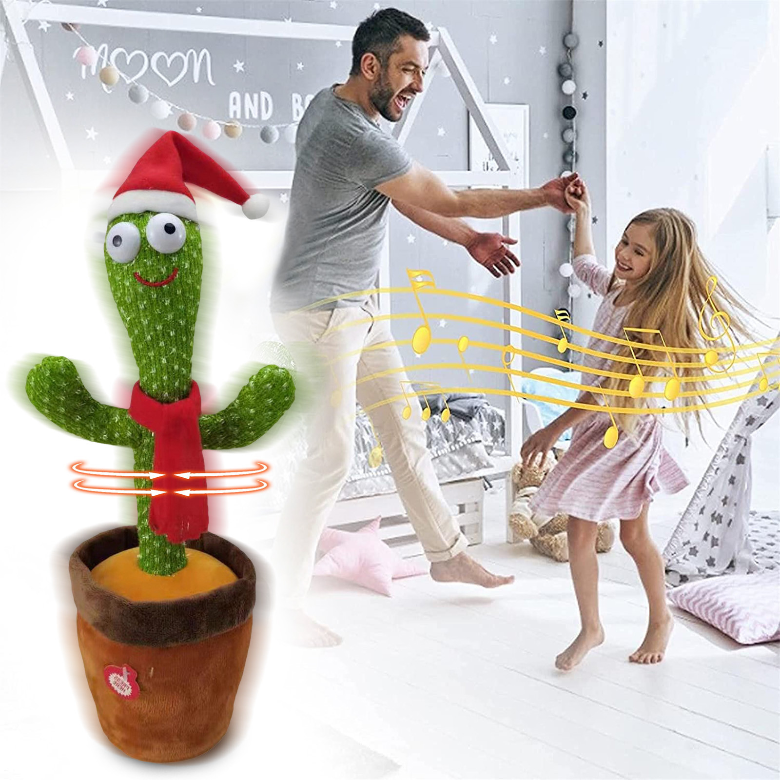 Cute Stuffed Flowerpot Twisting Dance Cactus Doll Talking Singing Music Dancing Cactus Plush Toy