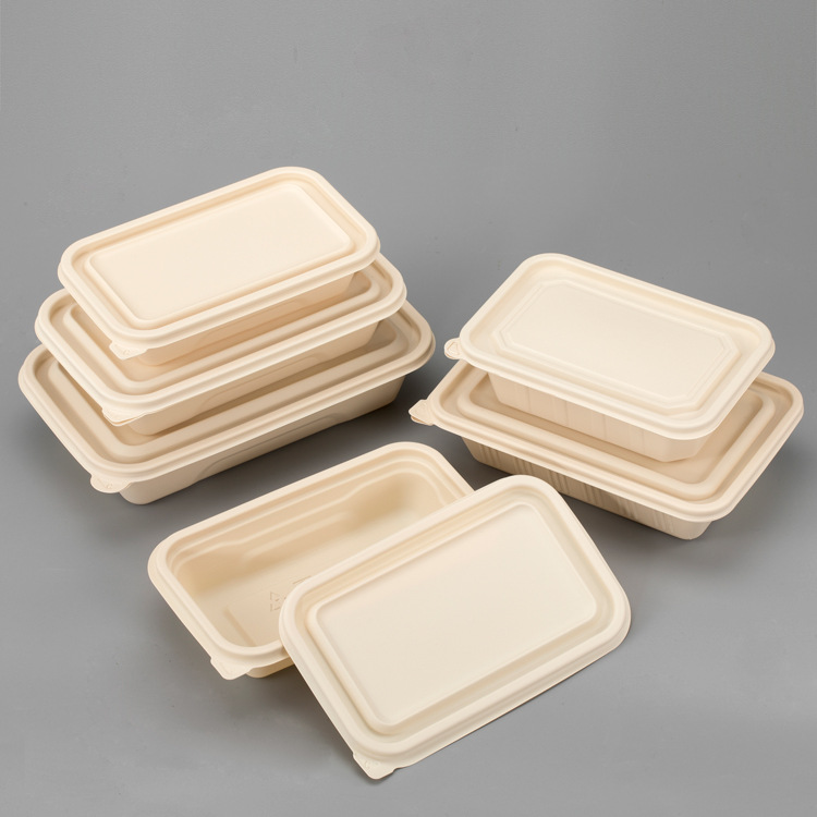 Экологичный одноразовый Ланч-бокс bento без бисфенола А, коробка для еды на вынос, биоразлагаемый пищевой контейнер