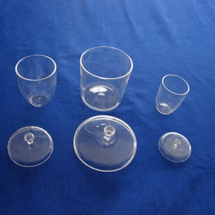Multi-Specification Polished Opaque Fused Silica Quartz Glass Crucible With Cover