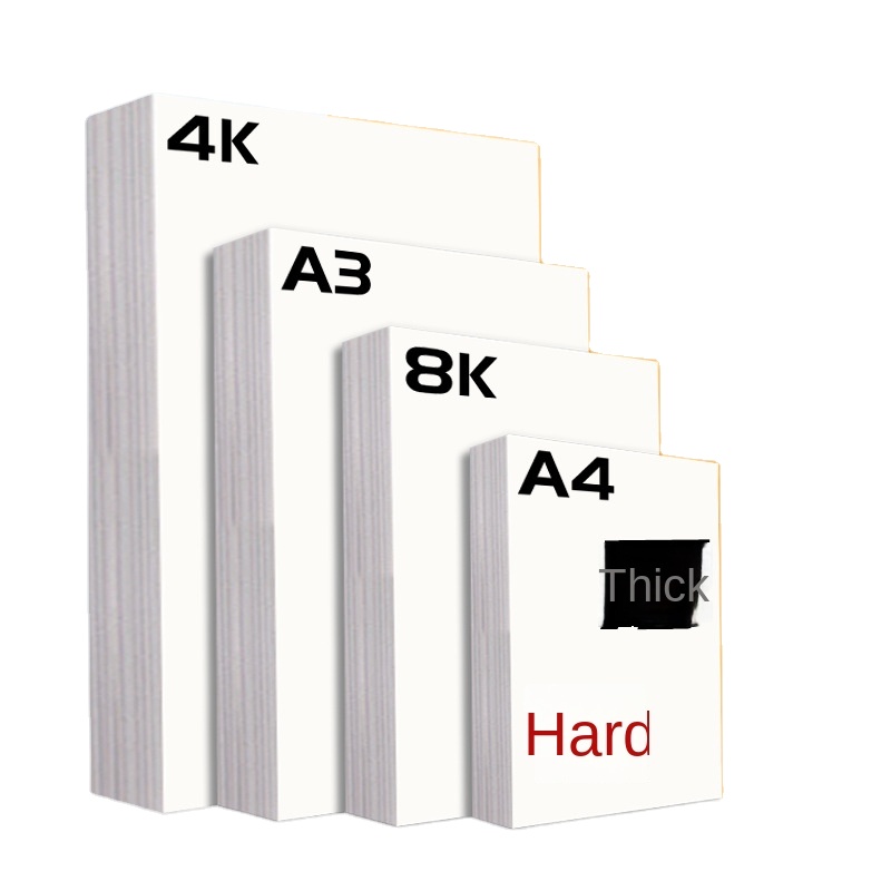 Белая картонная бумага для рисования маркером 4K 8k, 100-400 г