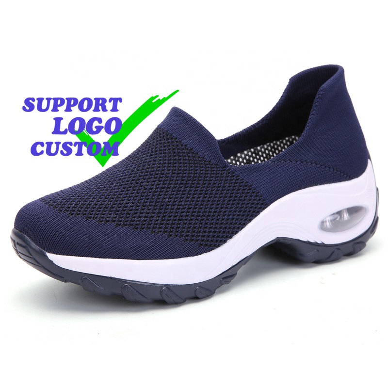 Shoe Air Knit Women's Fashion Man Custom Comfort Sneaker Casual Logo Shoes Women Walking Womens Mesh Breathable Sneakers