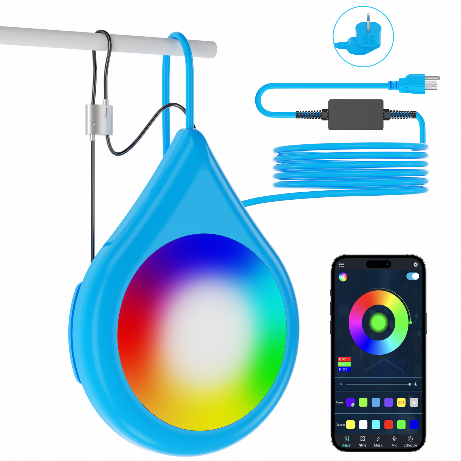 ABS Safe Low Voltage DC5V Under Water Swim Pool Lamp IP68 Waterproof Underwater Multi-color RGB Control Led Pool Lights