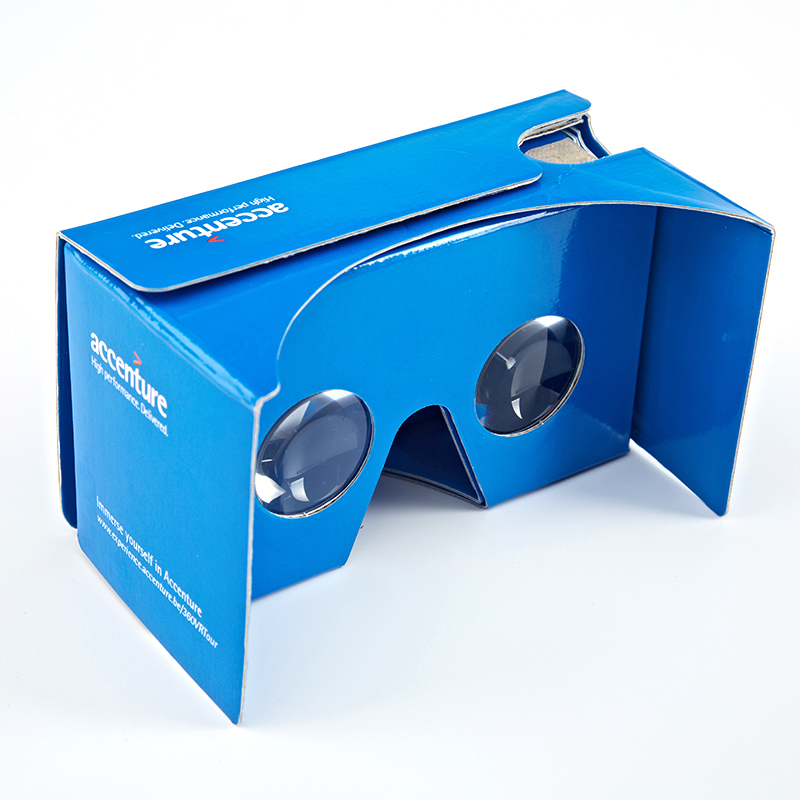 Пользовательские брендовые Рекламные Бумажные очки Google Cardboard VR 360 VR гарнитуры