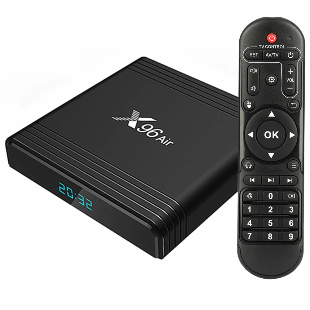 Newest Amlogic S905X3 CPU smart tv box X96 Air 2.4G/5G WIFI 8K max resolution output Android 9.0 set top box