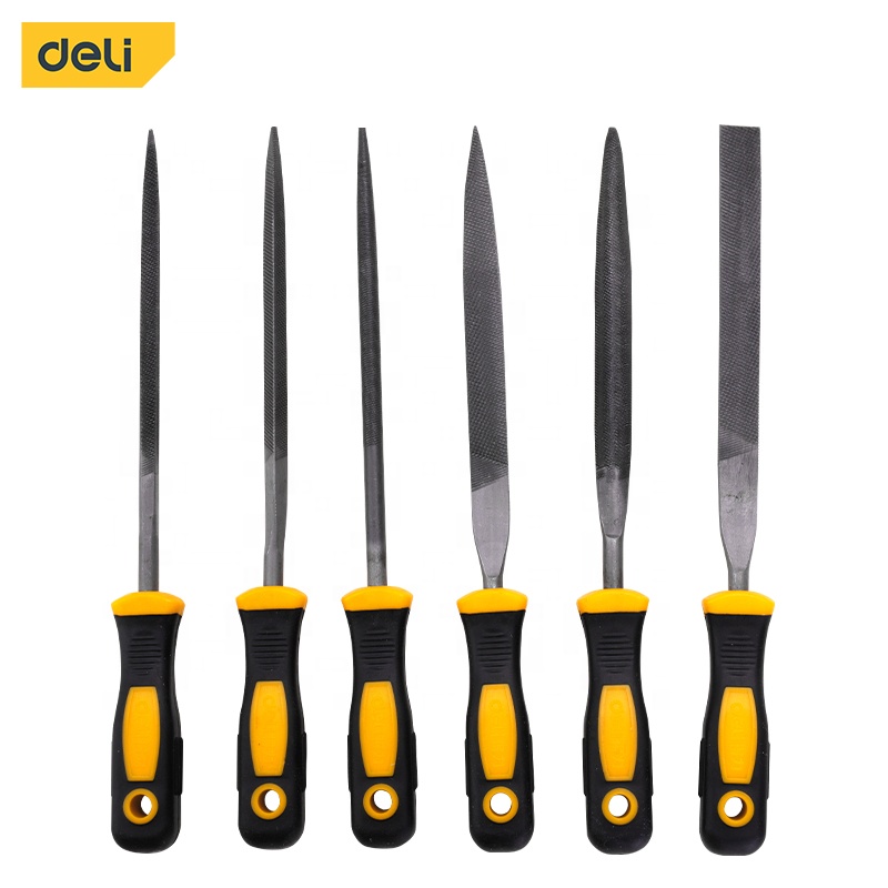 Deli DL2181 ручные инструменты, термообработка поверхности, подшипник из стали, высокое качество, 180 мм, мини-напильник