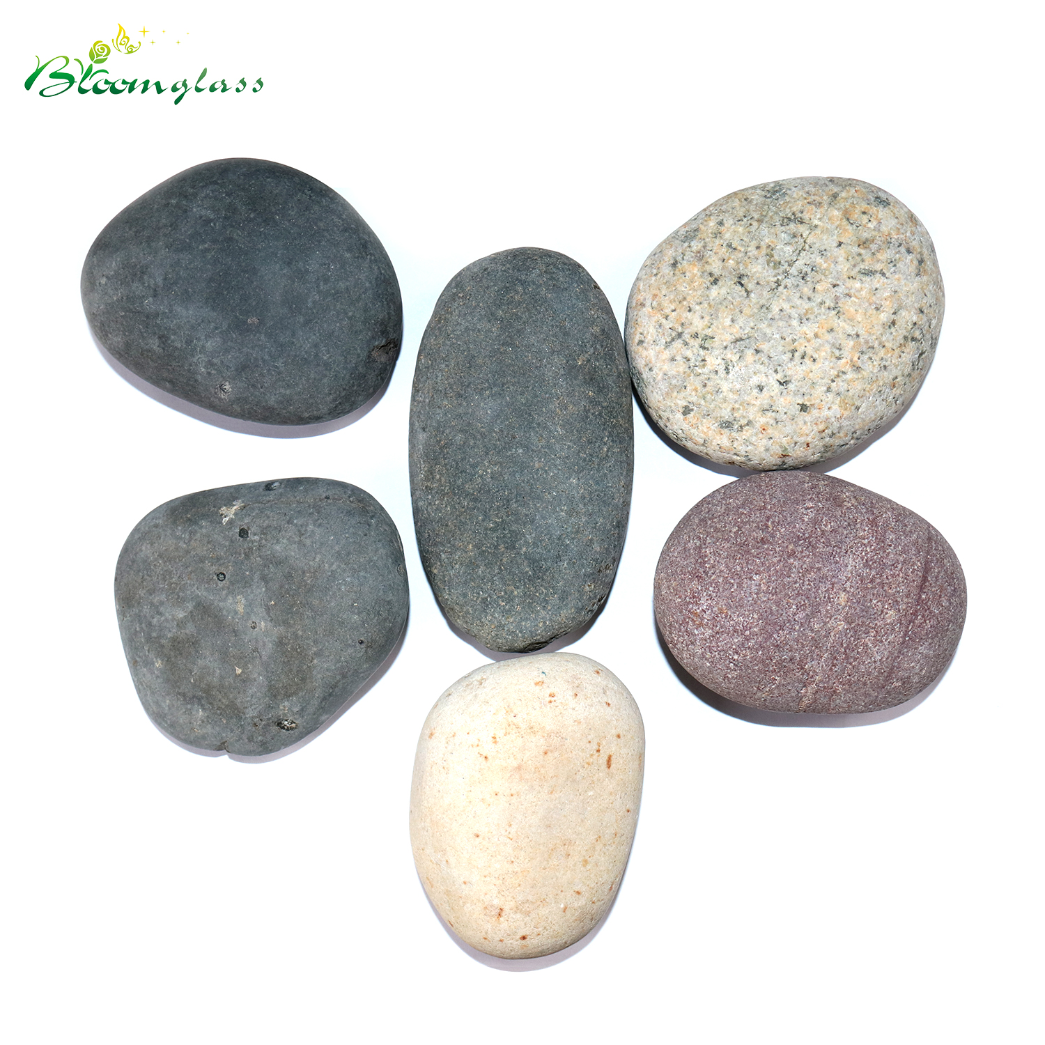 Colored Flat Round Nature Stone DIY Painting Pebbles