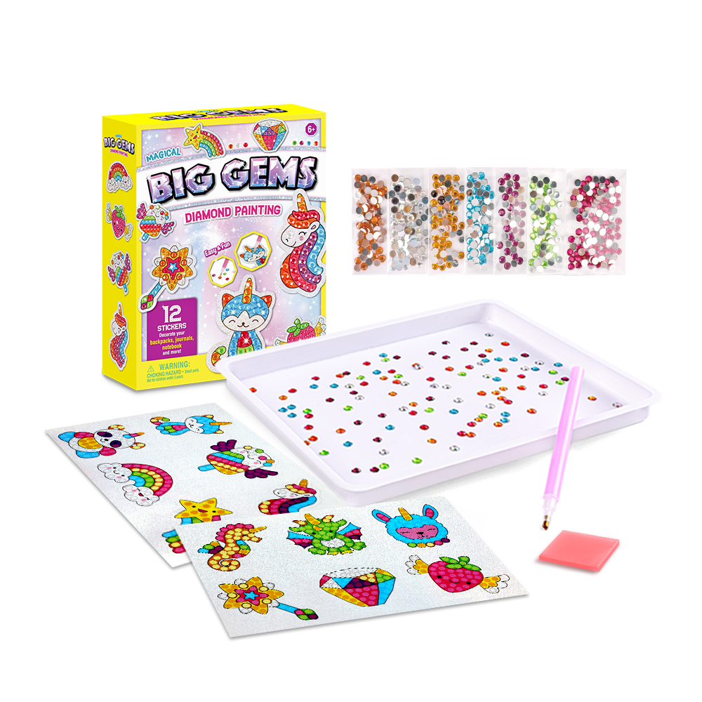 Детская развивающая игрушка, улучшающая способность, игрушка ручной работы, большие драгоценные камни, Сделайте свою собственную игрушку для алмазной живописи для девочки