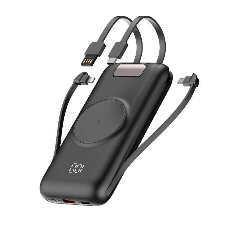 CYKE Высокое качество 10000mah 18w беспроводные банки питания портативное мобильное зарядное устройство ноутбука 22,5 w быстрая зарядка с многофункциональным кабелем
