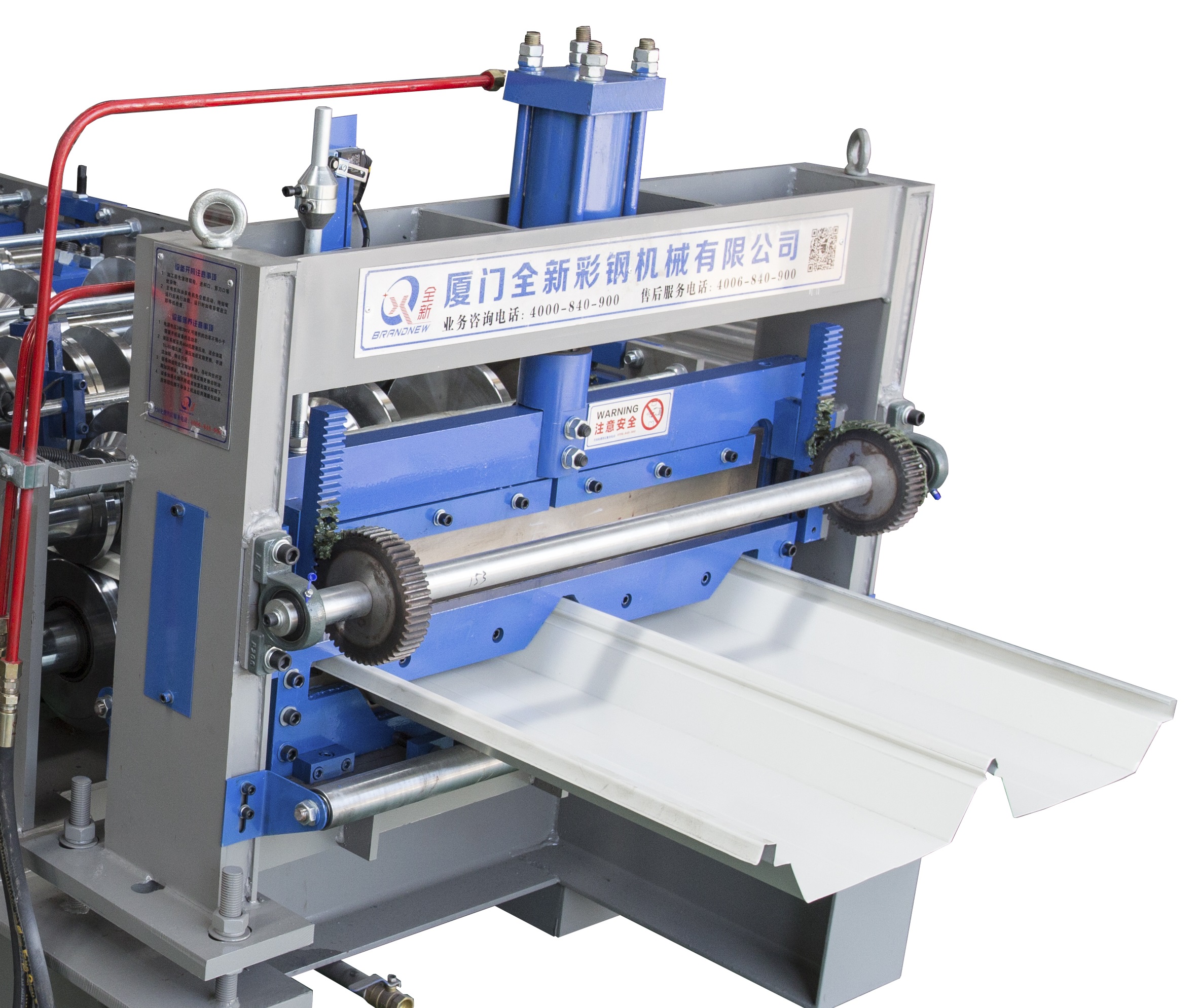 Latest technology structure floor 1000 bearing automatic color steel roof tile forming deck making machine