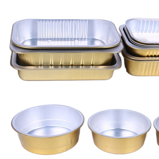 Metal Food Packaging Doris Aluminium Foil Container Takeaway Food Take out Reusable Container