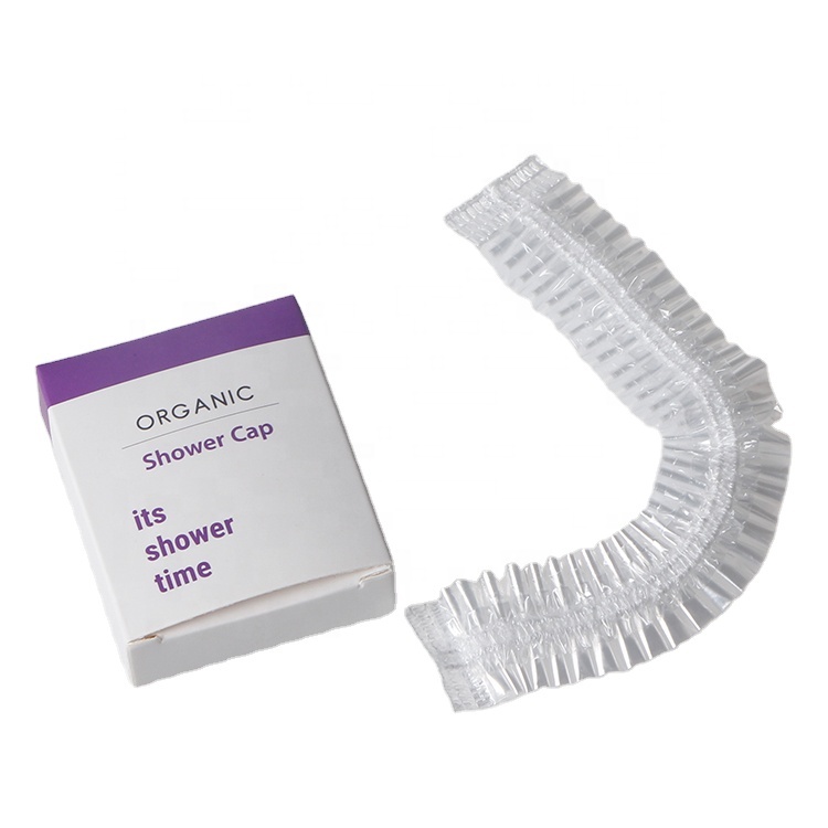clear bath shower cap hotel disposable strip shower caps for men