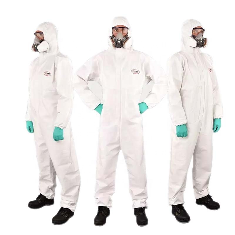 Type 5/6 Coverall With En 14126 Disposable Overalls For Painting Protection Industry Service Anti Static And Radiation Nuclear