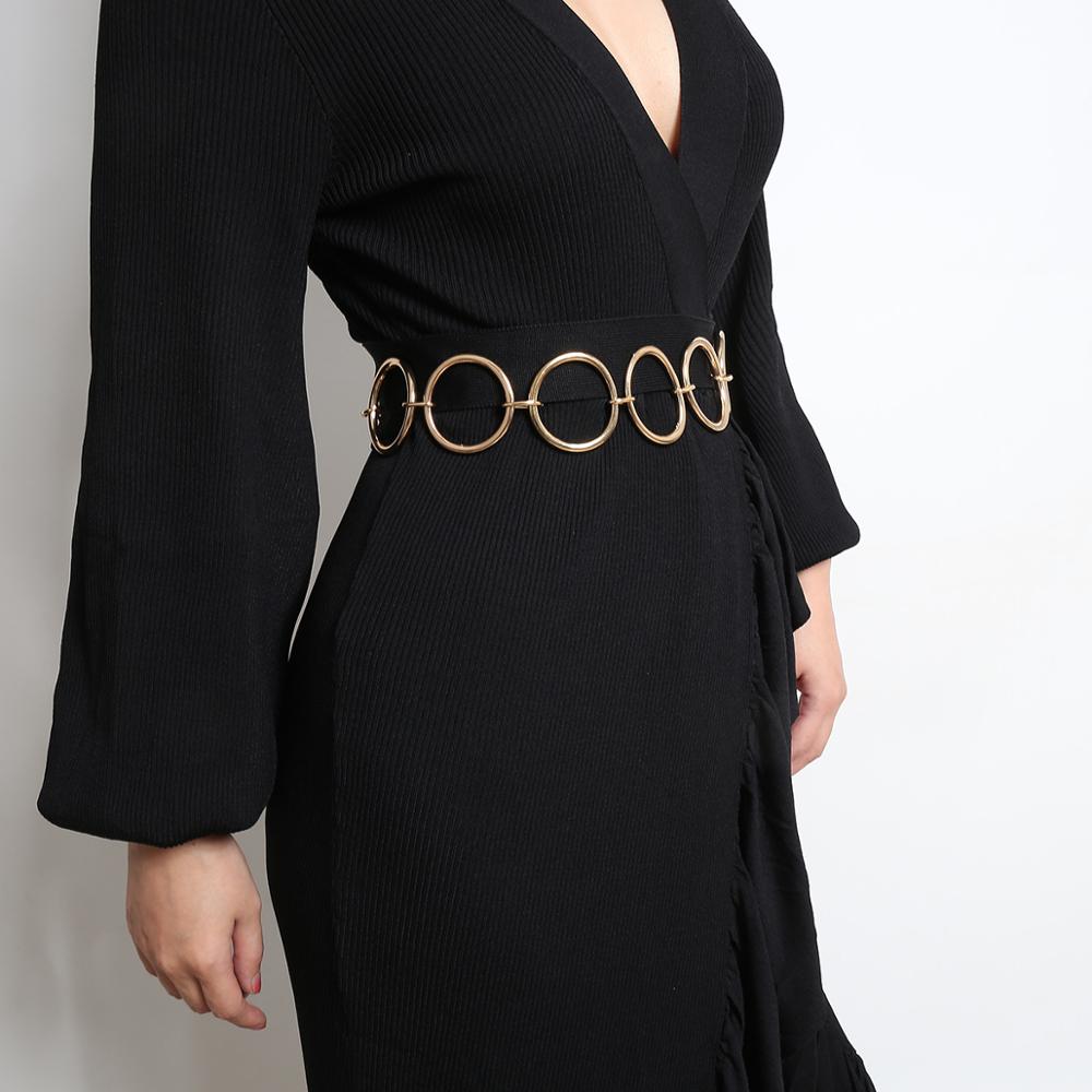 Contracted temperament geometry body chain female personality shape circle yakili interphase waist chain women