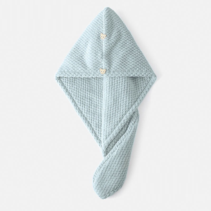 Microfiber Hair Drying Towel with Button Hair Towel Rapid Drying Hair Turban a Bath