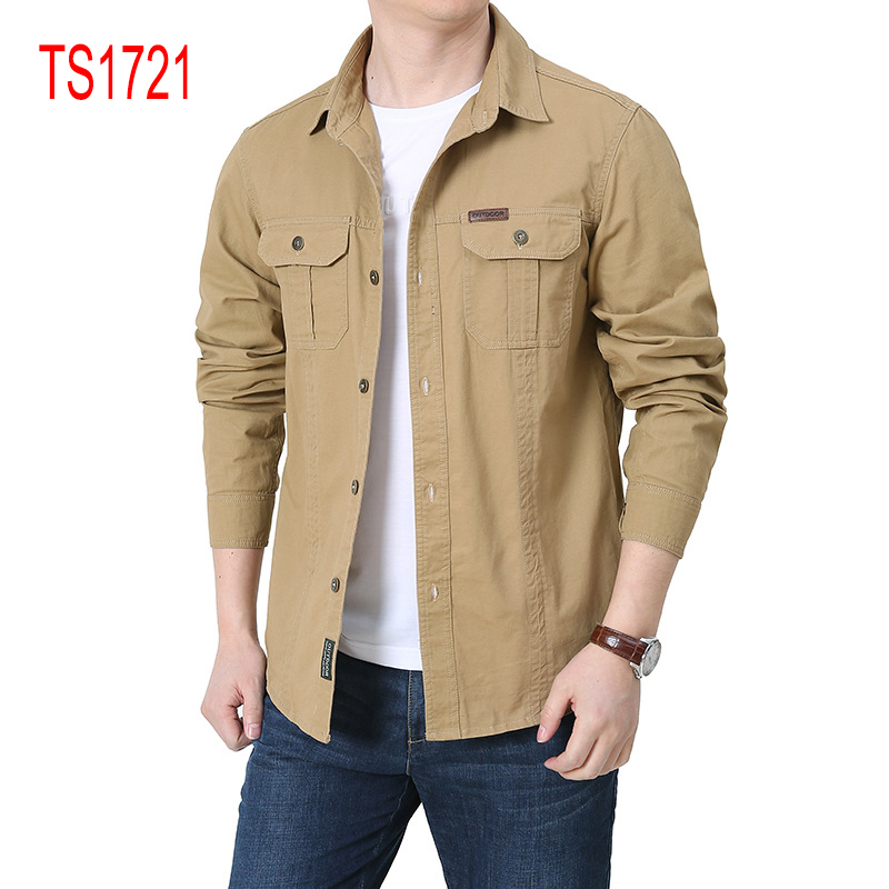 Men's Tactical Cotton Shirt Mens full Long Sleeve shirt for Sport Uniform Hiking Climbing Hunting Outdoor Casual Shirt