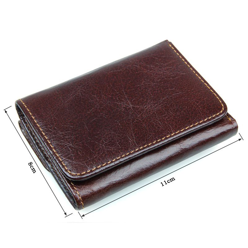 Hot Selling Coffee Cow Leather Men's RFID Money Holder