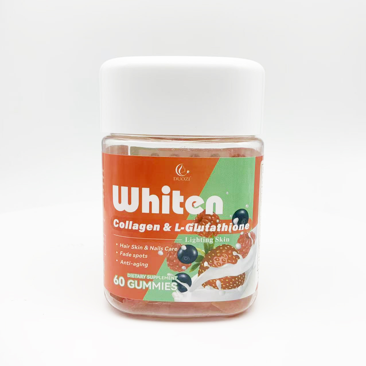 Natural Fashionable Skin Whitening Gummies Collagen & L-Gluta Mixed-Color Soft Candy for Lighting Skin Herbal Supplements