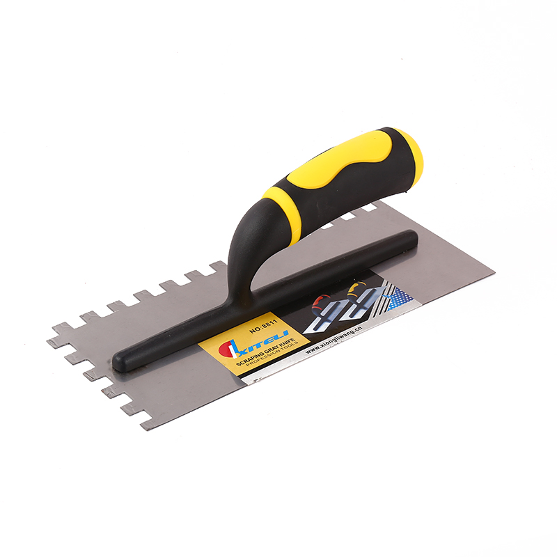 Factory customized carbon steel plastering trowel with teeth For decoration and beautification