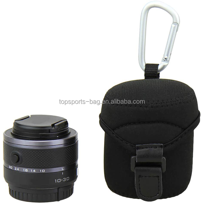 Photographer Practical Waterproof Accessory Durable Custom Neoprene Camera Lens Bag Pouch With Clip