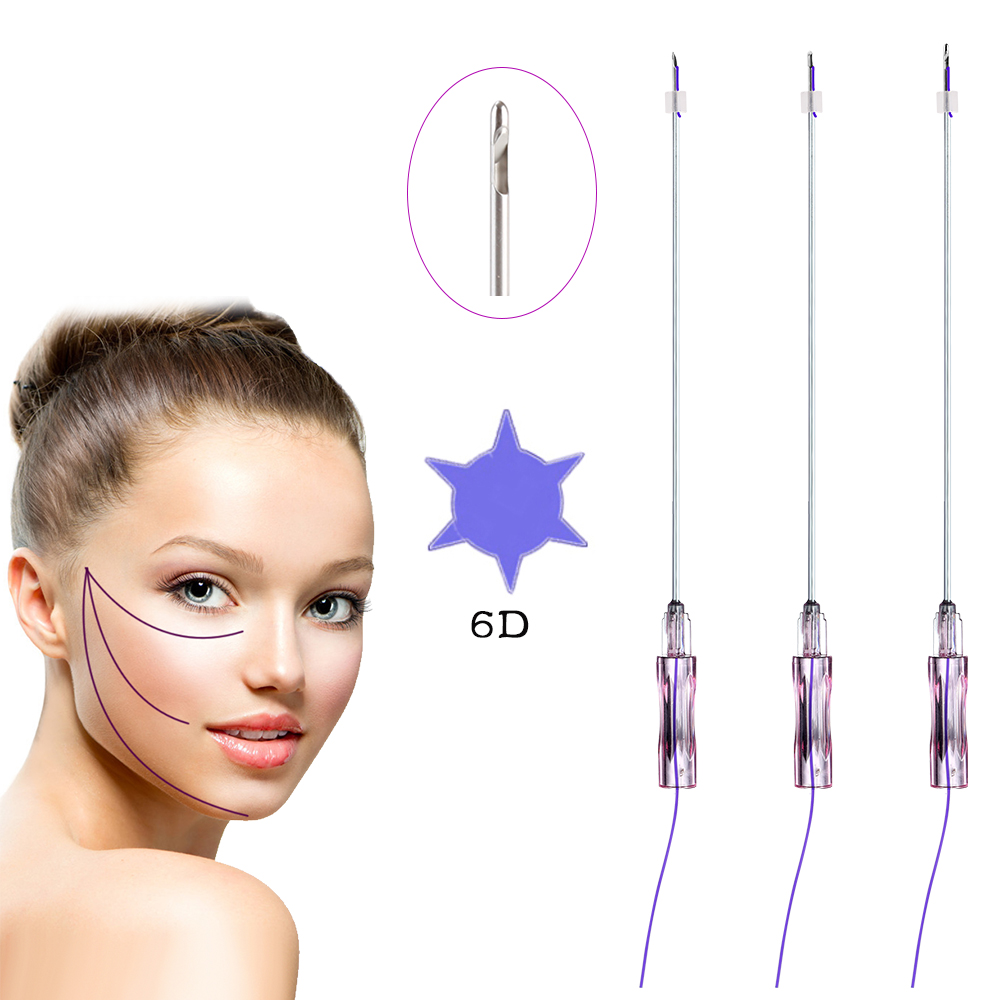 Latest Design Medical 18G 100mm Blunt W Needle PDO COG Thread 6D For Strong Lifting Body