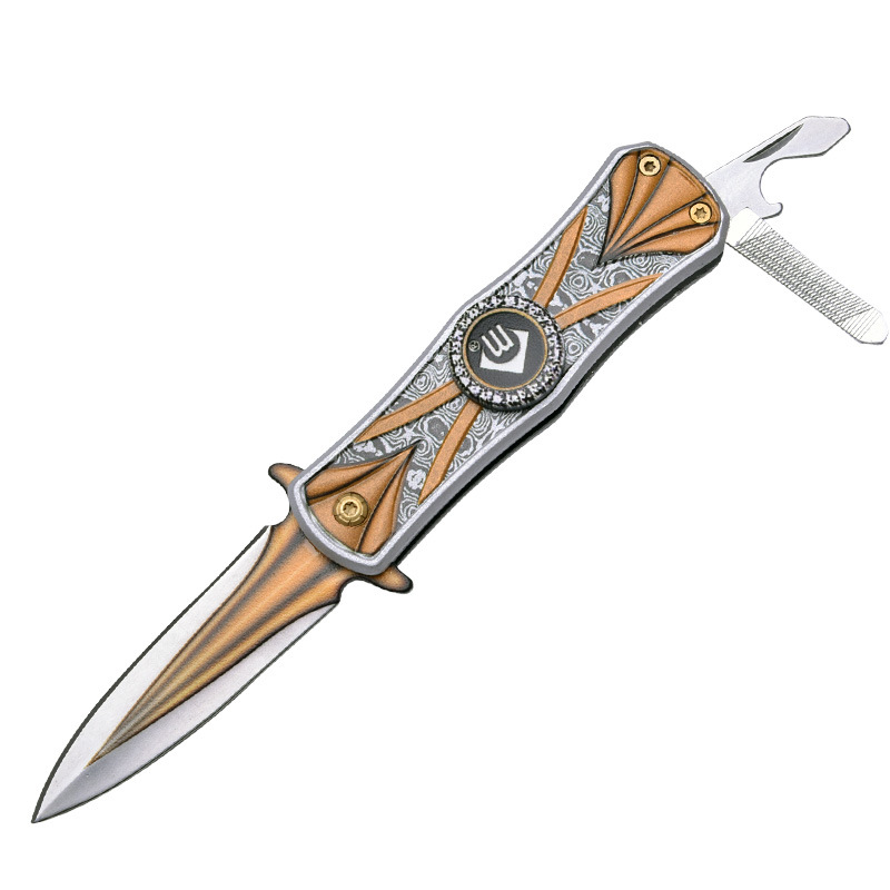 Fingertip gyroscope folding mini camping blade handmade bottle opener colps tactical knife hunting pocket knifes