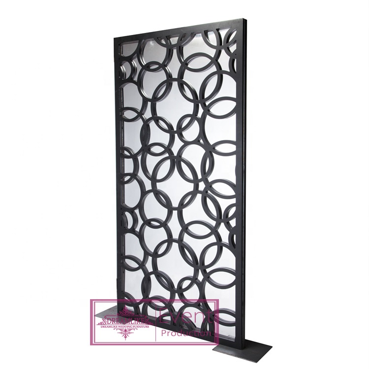 metal iron silver acrylic screen partition room divider indoor decoration