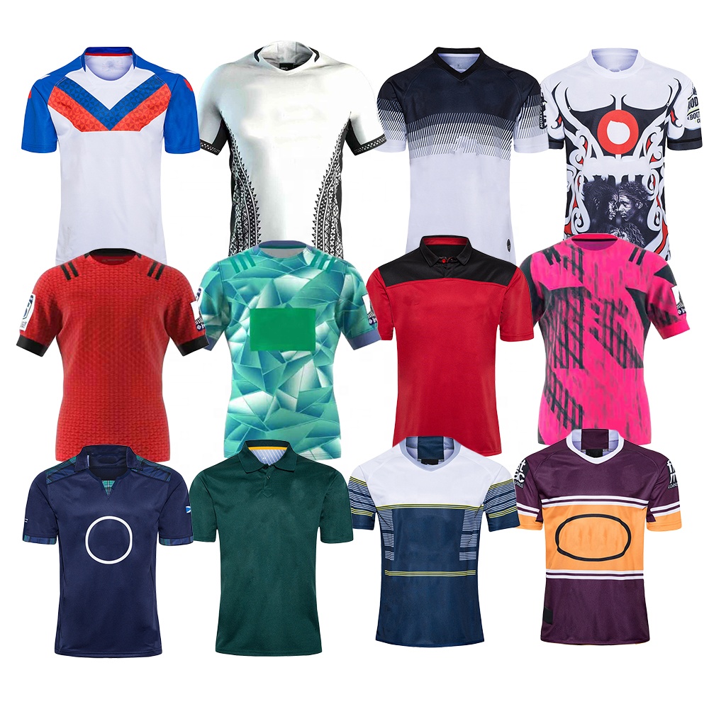 Cheap wholesale Top thailand quality rugby football wear sublimation custom rugby jersey