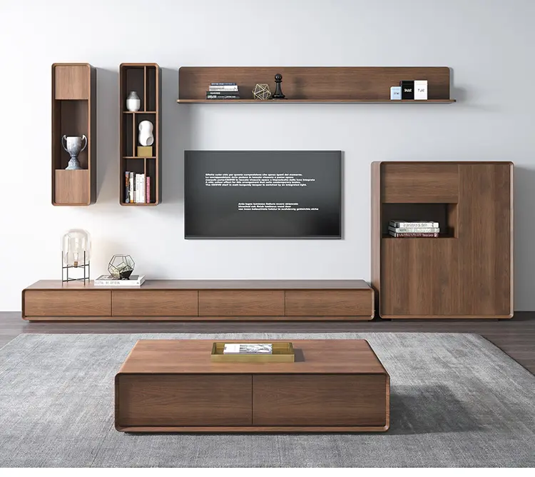 Modern Style wholesale modern television wall wooden luxury media console living room furniture TV stand TV Unit