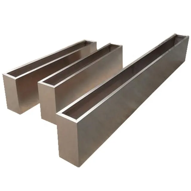 Customized  stainless steel rectangle flower planters