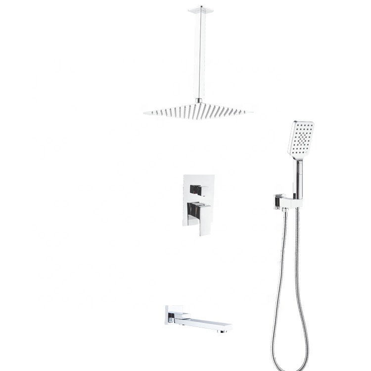 bathroom shower set Copper rainfall concealed handheld bath & bedroom faucet &good