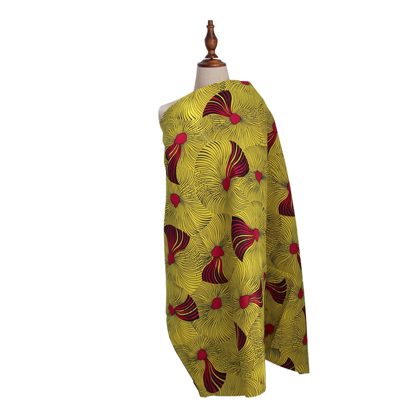 African Batik Double-Faced Printed Garment Cloth 100% Cotton Dispersed