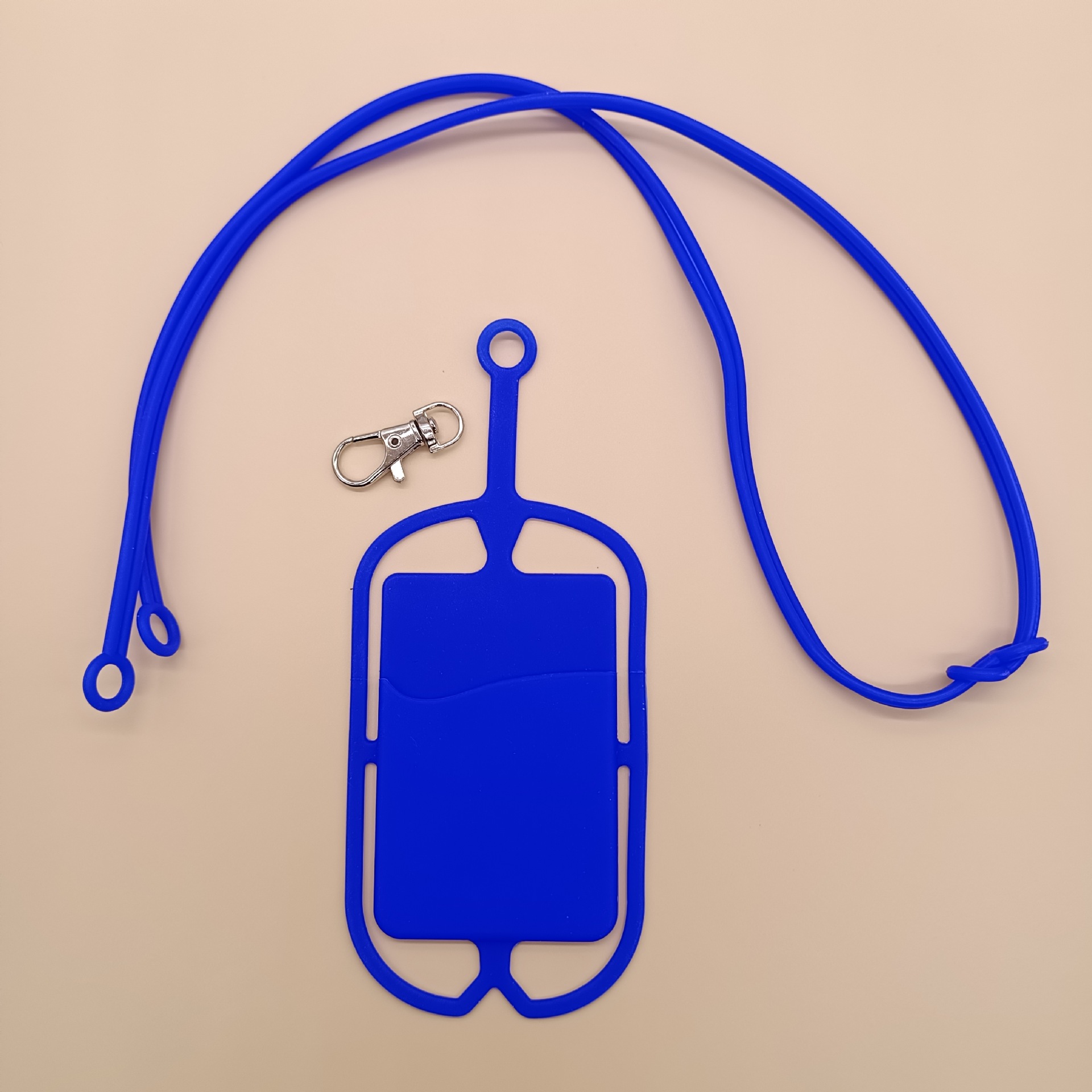 Universal Cell Phone Lanyard Silicone Holder For Walking Neck Strap ID and Credit Card Pocket Holder