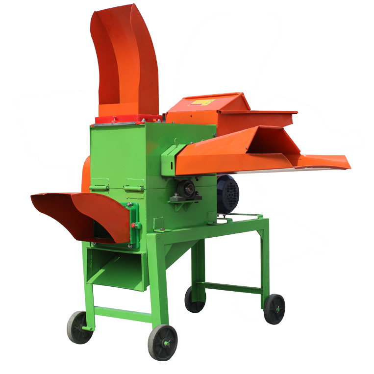 Farms Chaff Cutter Machine Electric Motor 3-in-1 Chaff Cutter With Trailer
