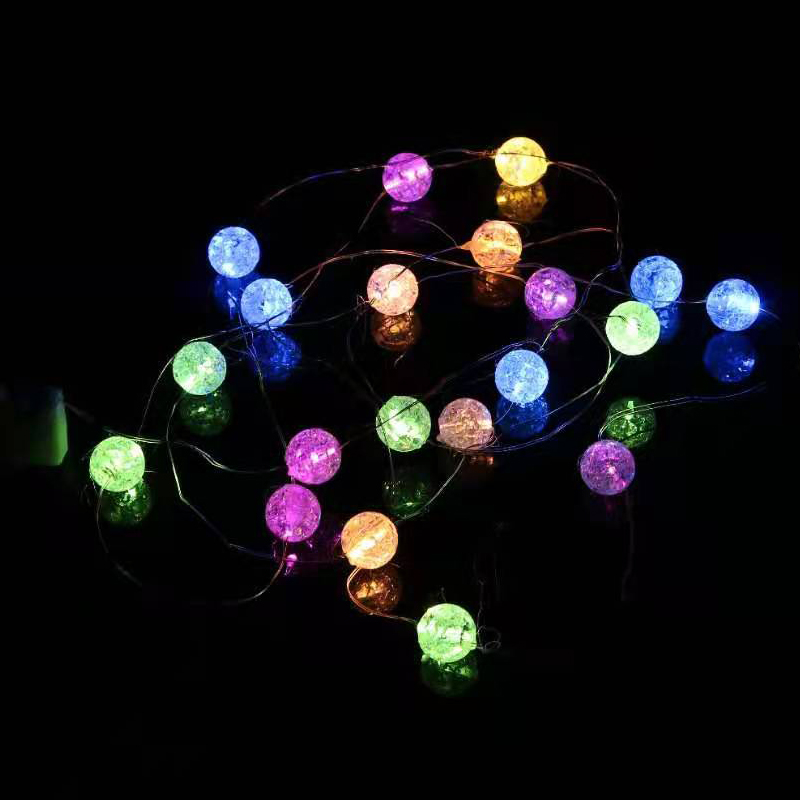 Led Crystal Ball Christmas Lights Decoration String Lights Warm White Christmas Holiday Fairy Light String