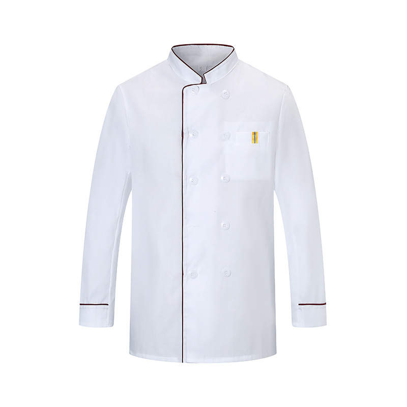 Factory Custom chef- uniform restaurant women chefs uniform jacket navy white chef jacket