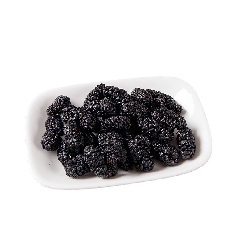 Production of dried fruit snacks and sweet taste dried black mulberries