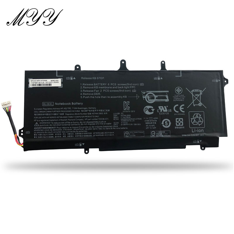 BL06XL батареи совместимы для HP EliteBook Фолио 1040 G0 G1 G2, HSTNN-DB5D IB5D W02C 722236-171 1C1 271 2C1 722297-001 аккумулятор большой емкости F450C