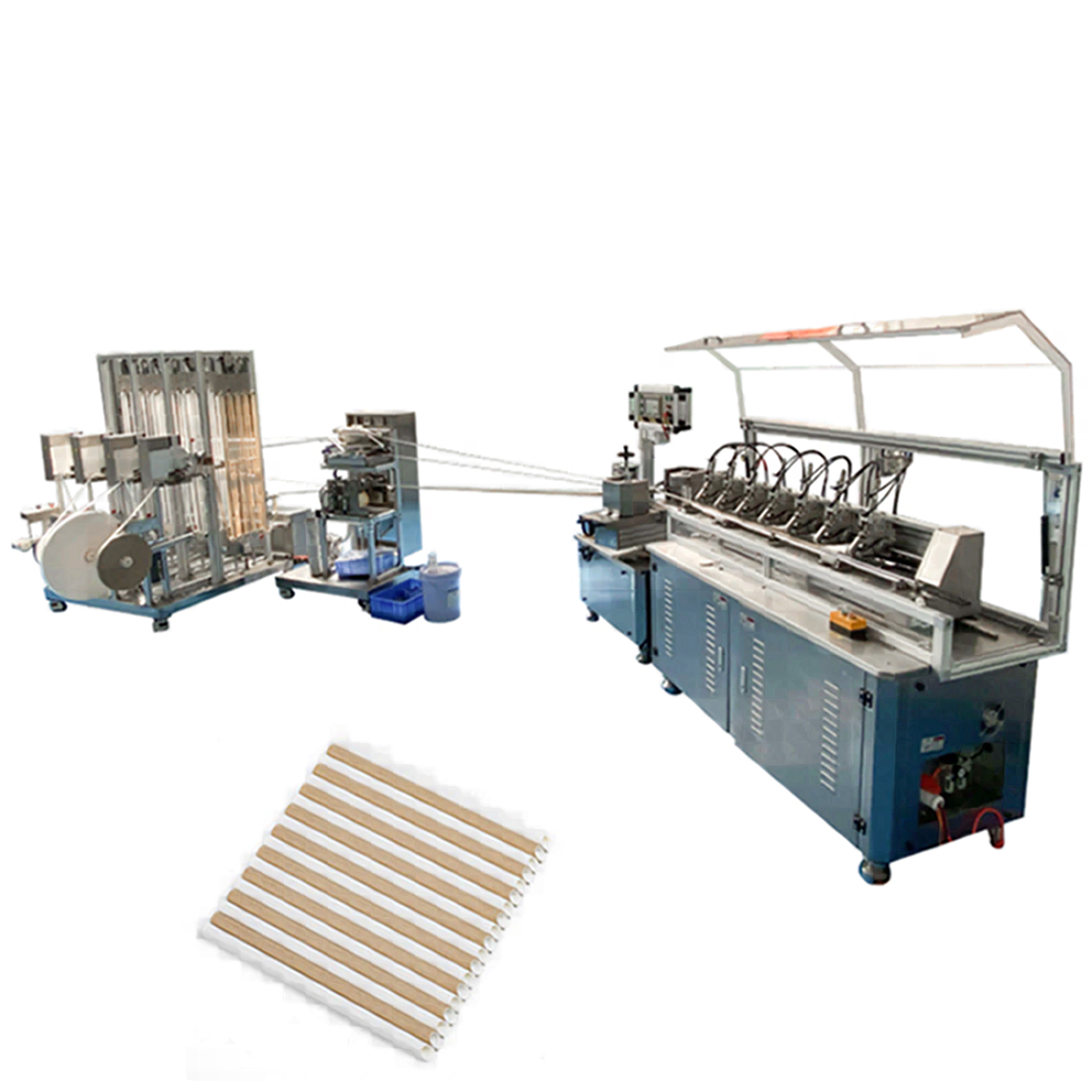 Fully Automatic printed paper cup with straw machine lid paper straw printing machine paper straw raw material machine