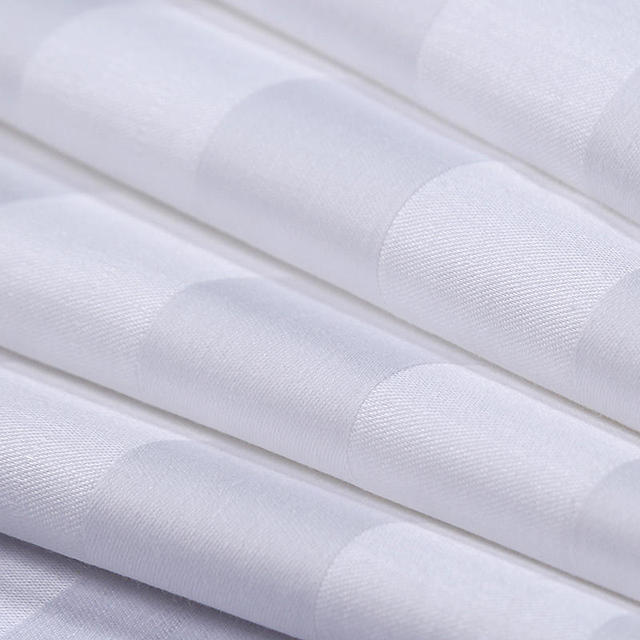 100% Cotton Fabric Satin Stripe Hotel Fabrics Hopstital Bed Sheet Fabrics