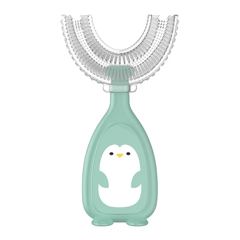 Manual Silicone Baby Toothbrush Children 360 U Shape Replacement Oral Care Cleaning Brush Kids Tooth Cleaner