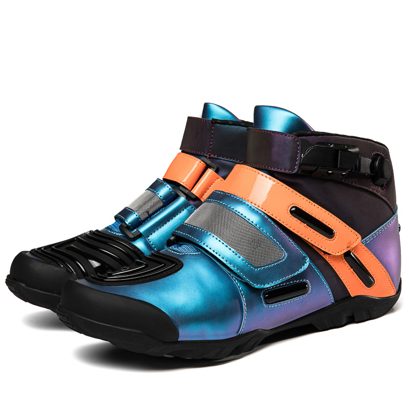 Motorcycle shoes motorcycle riding shoes men's rider four seasons colorful motorcycle boots