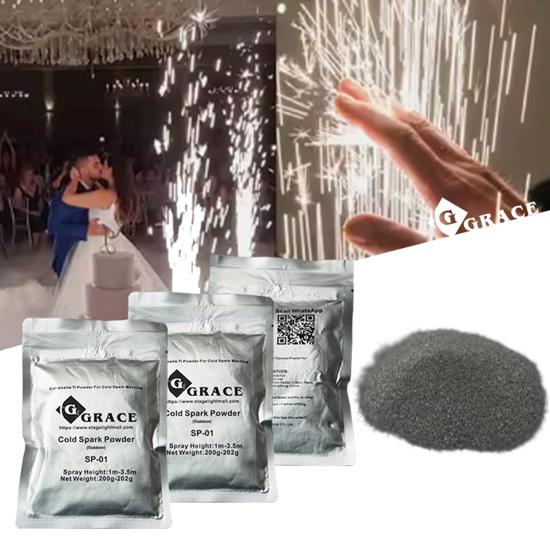 Grace 200g Titanium Powder For Cold Spark Machine Special Effect Cold Spark Machine Powder Dusty