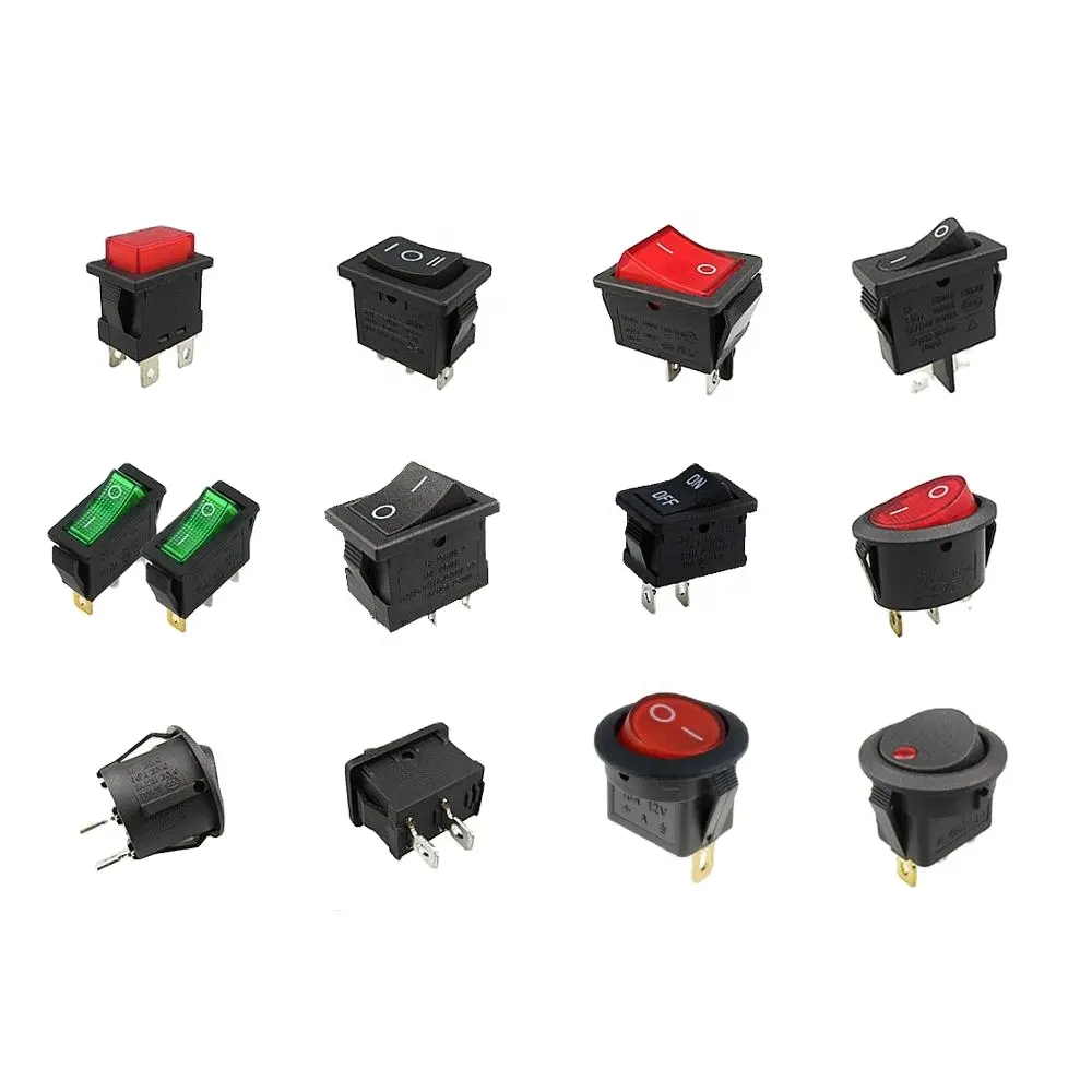 HOT SALE Red Boat Shape Switch ON OFF 2/3/4/6 Pin Rocker Switch T85/T125 With/Without Light