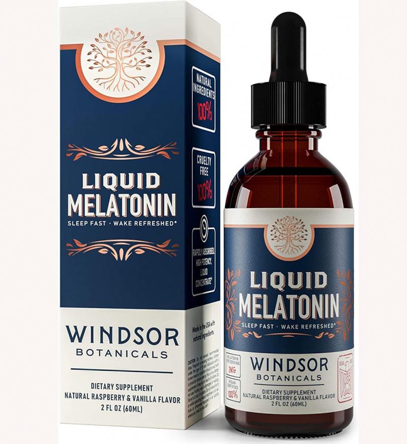Amazon Hot Selling Stay Asleep Longer Helps Fall Asleep Faster melatonin drops for men women and children