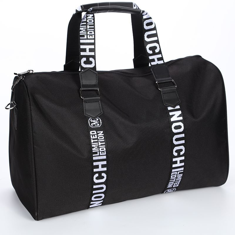 Oxford cloth black waterproof gym duffle bag large Capacity Fitness tote travel sports bag with shoe